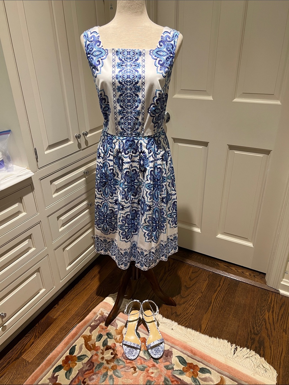 TALBOTS GRECIAN TILE DRESS